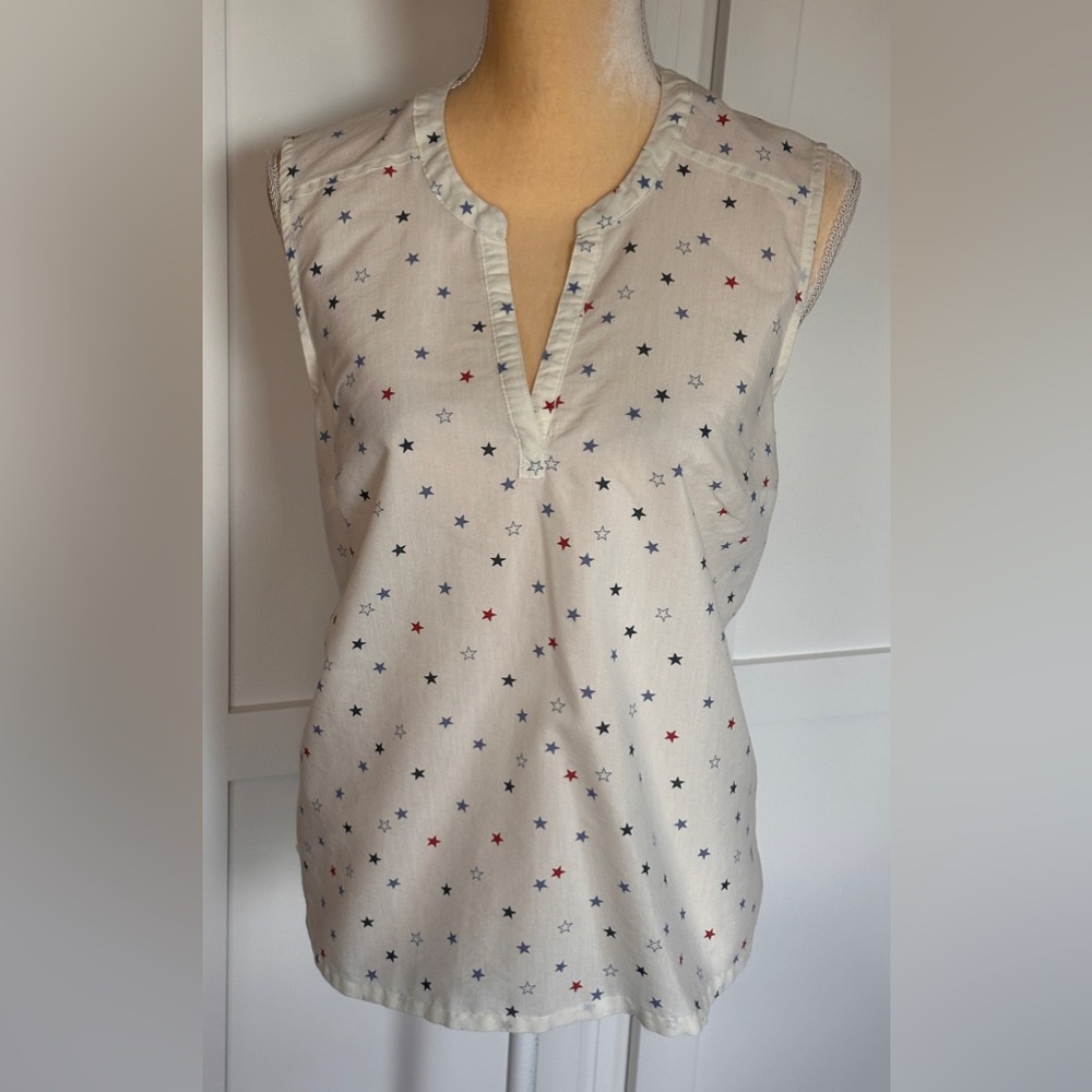 Eddie Bauer White Sleeveless Top